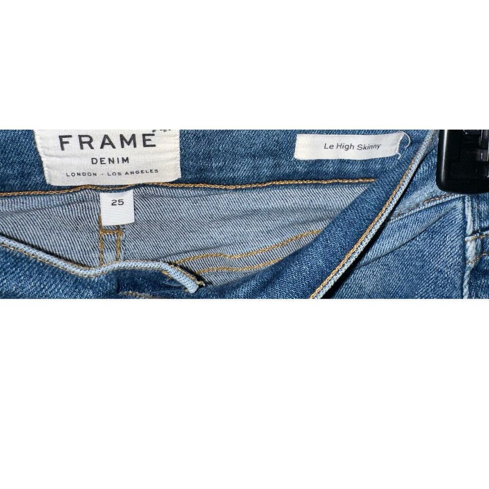 Frame Le High Skinny Jean Raw Hem 25 - Picture 3 of 5